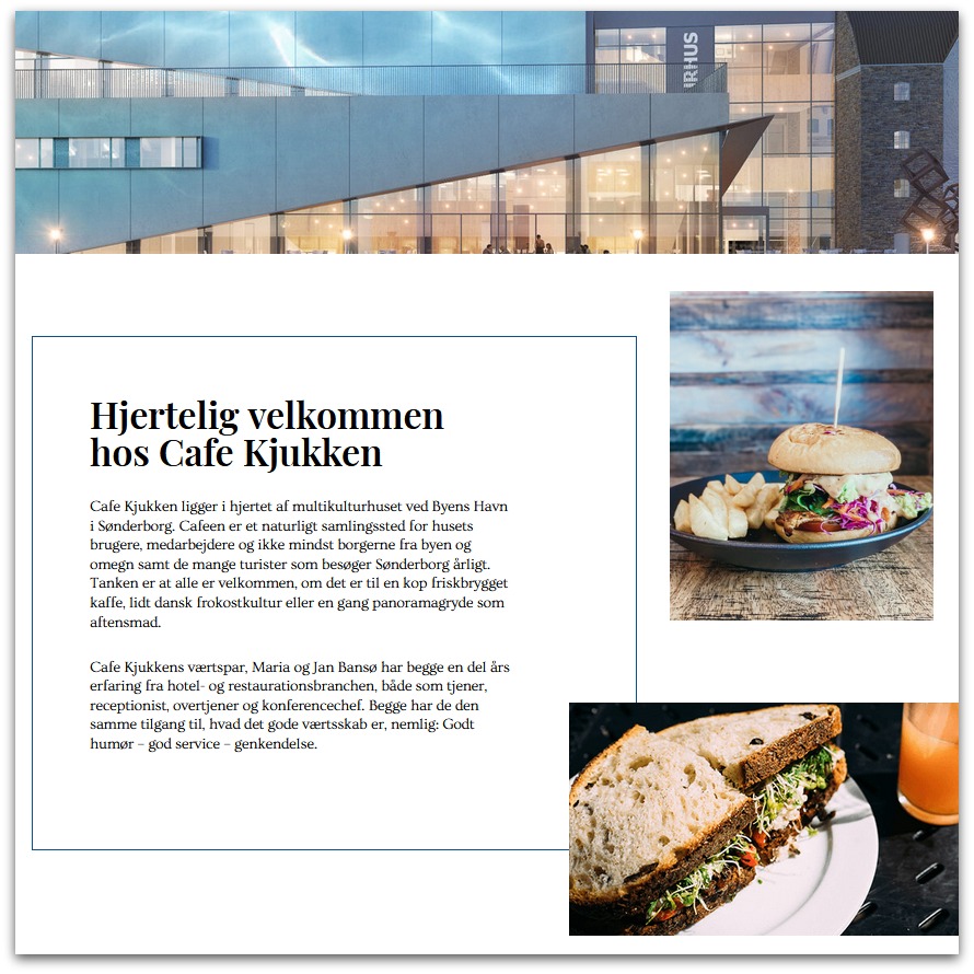 Café Kjukken · Webdesign af Pure Creative Content